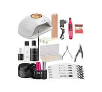 kit manucure eco n2 avec lampe uv ongles, ponceuse, gels uv et accessoires