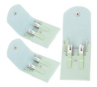 Kit Manucure Homme 3 Pièces, Coupe-Ongles Acier Carbone Portables | Ensemble Outils Manucure Voyage, Paquet Cuir Vert, Lame Tranchante Anti-Fêlures