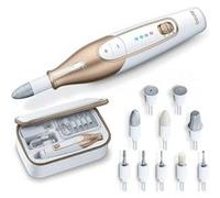 Beurer MP 64 Ponceuse pour ongles, kit de soin des ongles électrique avec batterie, 10 accessoires pour le soin des ongles pour de belles mains et de beaux pieds, avec éclairage LED