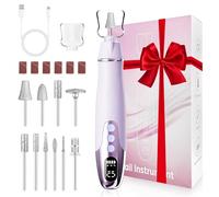 Kit Manucure Pédicure Électrique Professionnel 10 en 1 avec Lumière LED, 10 Fraises à Ongles, 10 Vitesse Réglables, Outil pour Ongles en Gel, Acryliques, Usage pour Débutants Salon de Beauté, Maison
