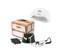 kit manucure professionnel excellent pro avec lampe uv led, valise et ponceuse ongles