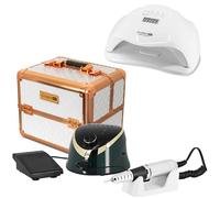 Kit Manucure Professionnel Excellent Pro Avec Lampe Uv Led, Valise Et Ponceuse Ongles Multicolore