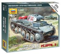 Kit Maquette En Plastique Panzer II 1:100 Tank Allemand ZVEZDA
