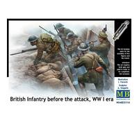 Masterbox Kit de Construction British Infantry/Before The Attack/ère de la Première Guerre Mondiale à l'échelle 1:35 (Gris)