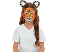 Kit maquillage et accessoires tigre enfant - Smiffys - Orange - Mixte - A partir de 3 ans - Intérieur
