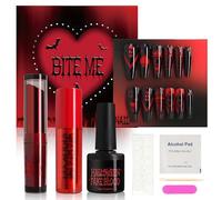 Kit Maquillage Halloween, Makeup Halloween, Maquillage Visage Halloween con Fard a Paupiere Paillette, Rouge a Levre Pailleté, Faux Ongle Halloween, Faux Sang Lavable, Kit de Maquillage Tout-en-un