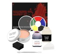 Kit Maquillage Halloween - Palette de Peinture Visage avec Faux Sang, Cire à Cicatrices & Outils Effets Spéciaux | Coffret pour Déguisements Effrayants (Adultes/Enfants, 40ml)
