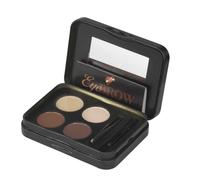 Kit maquillage sourcils ZINGUS - 2 fards marron, 2 enlumineurs, pochoirs, brosse et pince