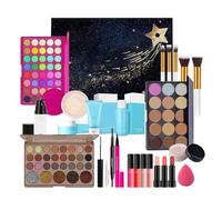 Kit Maquillage Voyage,Set Cosmétique Léger Pour Le Visage Avec Palette Fards À Paupières, Rouge À Lèvres, Pinceau - Kits De Maquillage Pour Adolescents - Pour Elle, Famille Et Amis
