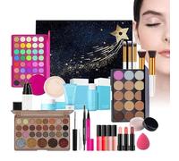 Kit Maquillage Voyage,Set Cosmétique Léger Pour Le Visage Avec Palette Fards À Paupières, Rouge À Lèvres, Pinceau,Kits De Maquillage Pour Adolescents - Pour Elle, Famille Et Amis