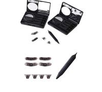 Kit maquillages yeux portable 3 en 1，Black | kit d'eye-liner tampons cil inférieur,Kit de tampons pour les yeuxs, eyeliner, tampon,faux cils,maquillage pour les yeux