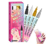 Kit Marqueurs à Ongles 4 Pièces Outils Pour Ongles À Pointes Fines Colorées | Stylo Marqueur À Pointillage Pour Dessin Et Peinture Pour Manucure Décoration Tracé Dessin