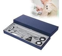 Kit marteau réflexe 5 pièces, ensemble de marteau neurologique portable, ensemble de percussion en acier inoxydable pour examen du système nerveux
