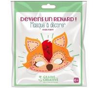 Kit masque en feutrine à décorer - Renard - Graine Créative Orange G