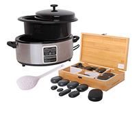 Kit Massage aux Pierres Chaudes: Hot Stone, Unité d’une capacité de 5,5 litres environ + 45 Pierres - Promafit