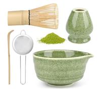 Kit Matcha 5 pièces, ensemble fouet à Matcha, fouet à Matcha, bol à Matcha, support Chae, Matcha Soo, tamis à Matcha, pour la maison, le bureau et le salon de thé A (D)