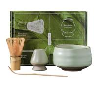 Kit Matcha avec fouet et bol à Matcha, cuillère et support de fouet, ensemble en céramique portable, service à thé de style japonais vert