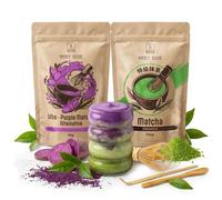 Kit Matcha Premium 100g et Ube 50g Mary Rose - Set Cérémonie Bambou
