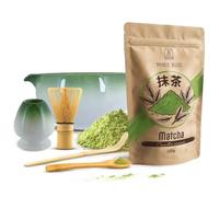 Kit Matcha Mary Rose: Thé Vert 100g avec fouet en bambou et accessoires