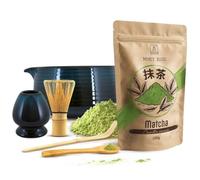 Kit Matcha Mary Rose: Thé Vert 100g avec fouet en bambou et accessoires