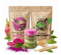 Kit Matcha Premium Mary Rose 100g, Matcha Rose Pitaya 50g et Accessoires