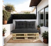 Kit palette classic - Matelas ardoise + 2 coussins dossier - JARDIN PRIVE