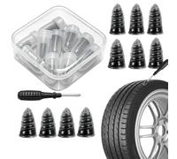 Kit Mèches Réparation Pneu Portable Rapide Haute Résistance Multitaille | Kit De Réparation Crevaison Pour Véhicule Pour Autoroute, Atelier, , Bord De Route, Moto, Camion, Voiture, 10 pièces
