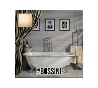 Kit mélangeur mural bain/douche à colonnettes à alimentation par le sol, douchette et flexible LIBERTY LINE - BOSSINI L00130021