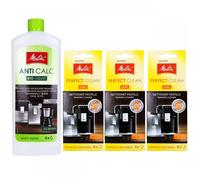 Kit Melitta Détartrant Melitta Anticalc Liquide Bio Multi usage, 250 ml et tablettes de nettoyage perfect clean tabs
