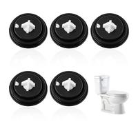 Kit Membrane Chasse d’Eau et Joints d’Étanchéité WC, Lot de 5 Bouchons Ronds Ø 27 mm en Caoutchouc Noir et Blanc, Soupape Diaphragme Chasse d’Eau pour Réservoir, Anti-Fuite et Anti-Odeurs