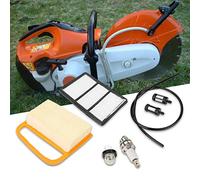 Kit Membrane Stihl TS 410, Hippotech Kit de démarrage avec filtre à air filtre à air et prise pour pièces de rechange TS410 TS420 Scie à tronçonner