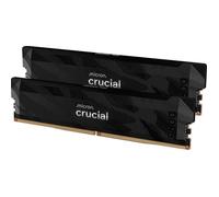 Kit mémoire gamer - CRUCIAL Pro OC - CP2K16G64C32U5B - 32 Go (2x 16 Go) DDR5-6400 UDIMM - CL32 avec dissipateur thermique - Noir