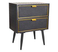 Kit Mesita De Noche De Metal 2 Cajones