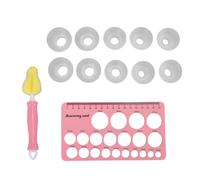 Kit mesure tétons silicone - Nosheir - 13-21mm - 10 inserts courts + règle + brosse - lactation douce