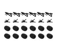 Kit Micro-cravate avec Pinces Métalliques et Plastiques, Noir | Accessoires de Microphone pour Interview, en Fer, Plastique et Éponge, Usage Varié, Ensemble Portable