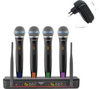 Kit microphone sans fil, qualité sonore dynamique, portée de plus de 30 m, FICHE EU