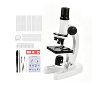 Kit Microscope pour | Ensemble d'apprentissage Scientifique - Kit de Microscope 300-1200X pour Enfant | pour Projets Activités Nature Plein Air Camping Voyage Jardin Maison