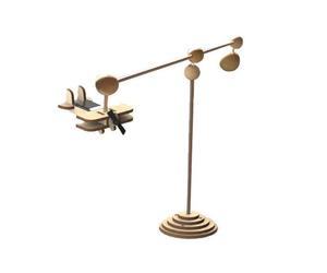 Kit mini avion solaire tournant en bois