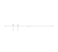 Kit mini porte d'armoire coulissante acier au carbone 122 cm blanc avec rail coulisse galet guide pour rénovation intérieur montage sécurisé