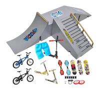 Kit Mini Skate Park - Finger Skate Ramp Ensemble de rampes de Skateboard actionnées par Les Doigts, matériaux, recréez l'expérience du Parc à la Maison | Utile pour la Pratique des Tours de p