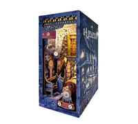 Kit miniature de maison de poupée à faire soi-même, accessoires de meubles et lumières LED, modèle de puzzle à l'échelle 1:24, pièce créative pour adolescent et adulte, cadeau d'anniversaire (gare