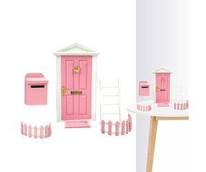 Kit miniature de porte de fée des dents, mini contes de fées, kit de jouets d'apprentissage, petits meubles décoratifs | Maison pour chambre d'enfant, activité éducative, imagination, narration