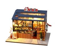 Kit miniature | Mini ensemble de construction de maison en bois pour , meubles, kit de construction de petites maisons avec lumière LED, cadeaux créatifs pour adolescents et adultes, décoration