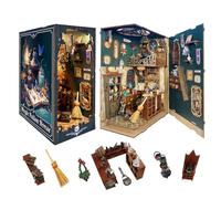 Kit miniature pour livre Nook Magic Potion House pour livres Puzzle en bois 3D pour adultes Couverture anti-poussière Cadeau pour adolescents