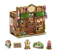 Kit miniature pour maison de poupée, mini magasin de contes de fées, modèle de puzzle à l'échelle 1:24, accessoires de meubles et lumières LED pour enfants, garçons, filles, cadeau d'anniversaire