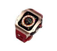 Kit mod titanium metal caisse en caoutchouc à fluor , compatible avec Apple Watch Ultra 8 49 mm Sport Fluororebber Sobre