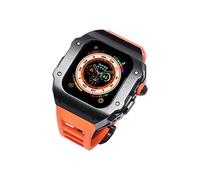 Kit mod titanium metal caisse en caoutchouc à fluor , compatible avec Apple Watch Ultra 8 49 mm Sport Fluororebber Sobre