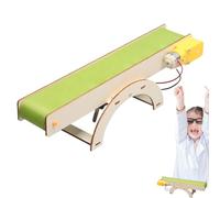 Kit Modèle Convoyeur Électrique - 10,51 Pouces En Bois | Ensemble D'expériences Scientifiques Pour - Jouet D'apprentissage De La Science STEM DIY Interaction Parent-enfant