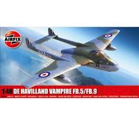 KIT MODÈLE D'AVION STATIQUE AIRFIX DE HAVILLAND VAMPIRE FB.5/FB.9 ÉCHELLE 1:48