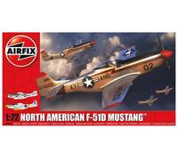 KIT MODÈLE D'AVION STATIQUE AIRFIX NORTH AMERICAN F-51D MUSTANG ÉCHELLE 1:72